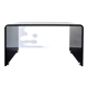 Bended black glass coffee table