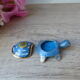 Miniature turtle box in blue cloisonné enamel, turtle jewelry box