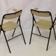 Pair of folding chairs with vintage armrests, 70s