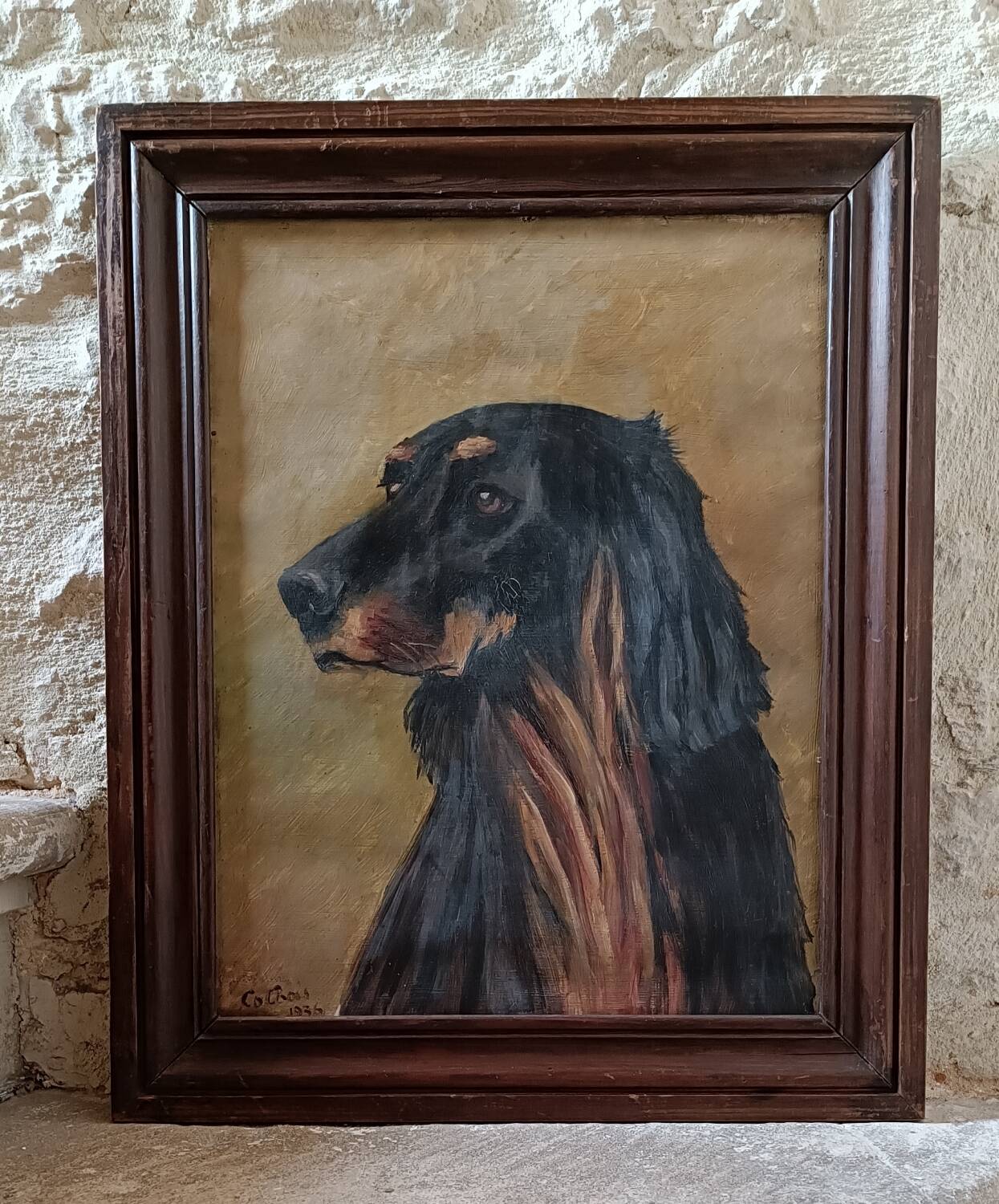 Gordon Setter painting after Arthur Wardle