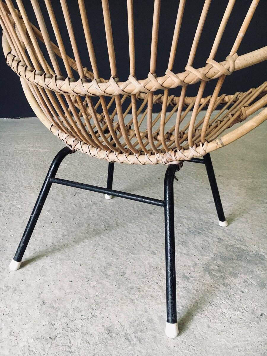 Mid-Century Modern Bamboo Lounge Chair, France, 1950s