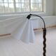 Organic whirlwind floor lamp in stained birch, Sweden, 1940s.