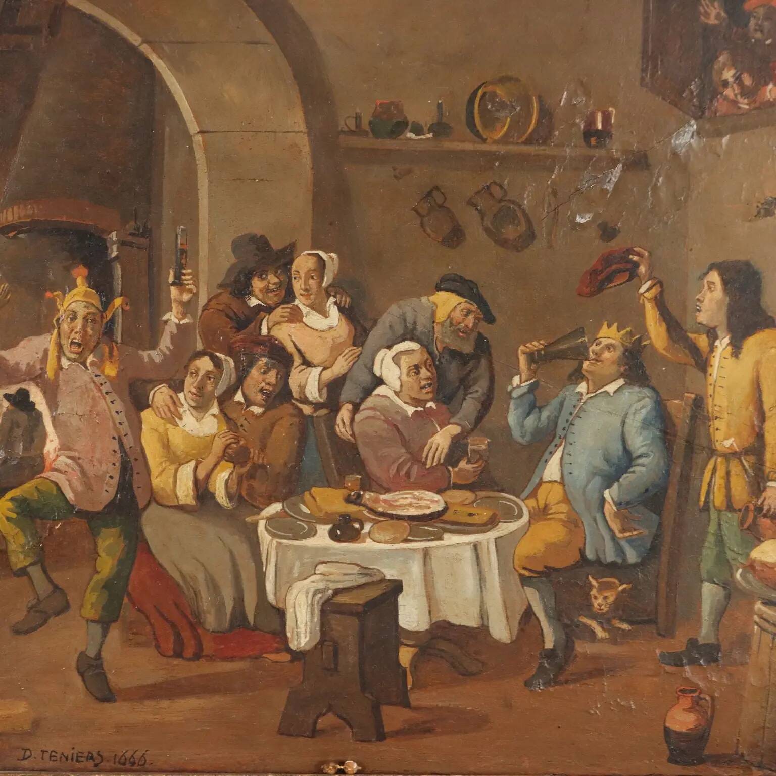 Table "Twelfth Night the King Drinks" copy after David Teniers "800"