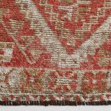 3x10 Turkish Pale Red & Beige Vintage Runner Rug, 90x303Cm