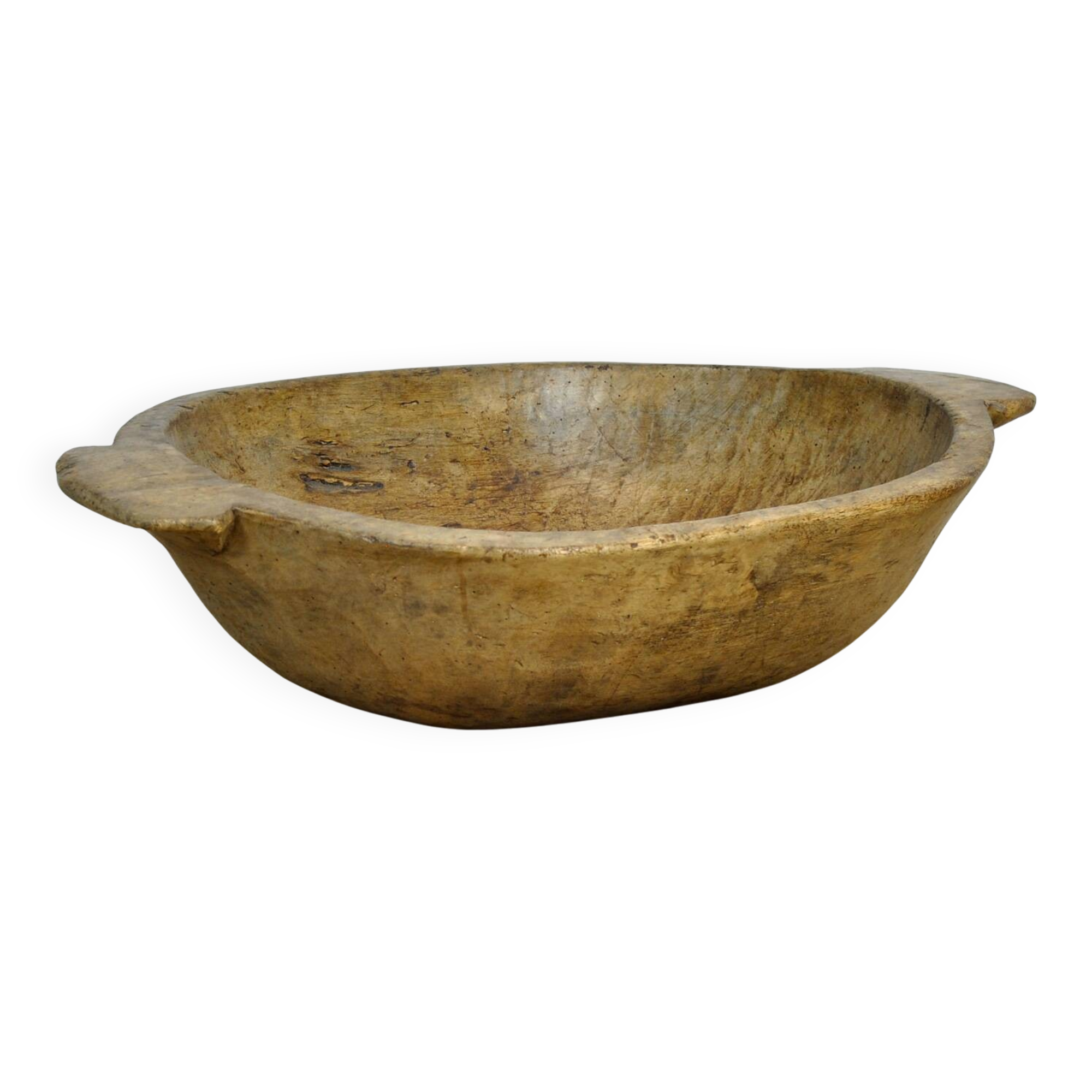 Hand-carved Hungarian dough bowl, circa 1900