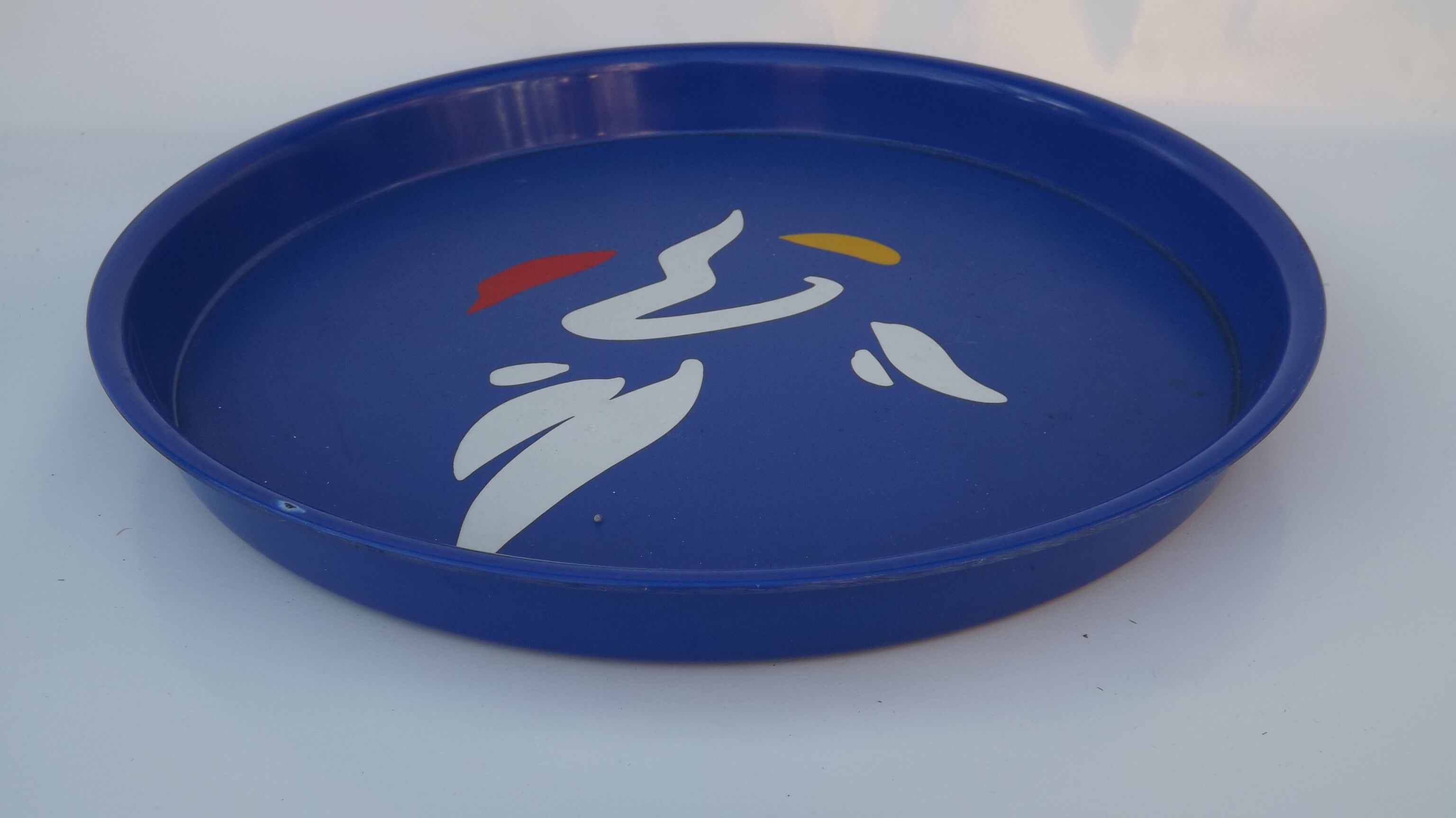 Round vintage service tray by Mebel, made in Italy