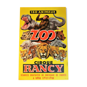 Affiche cirque Rancy Zoo