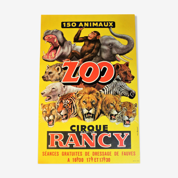 Poster circus Rancy "Zoo" 1970s