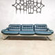 Midcentury vintage 3-seater leather sofa