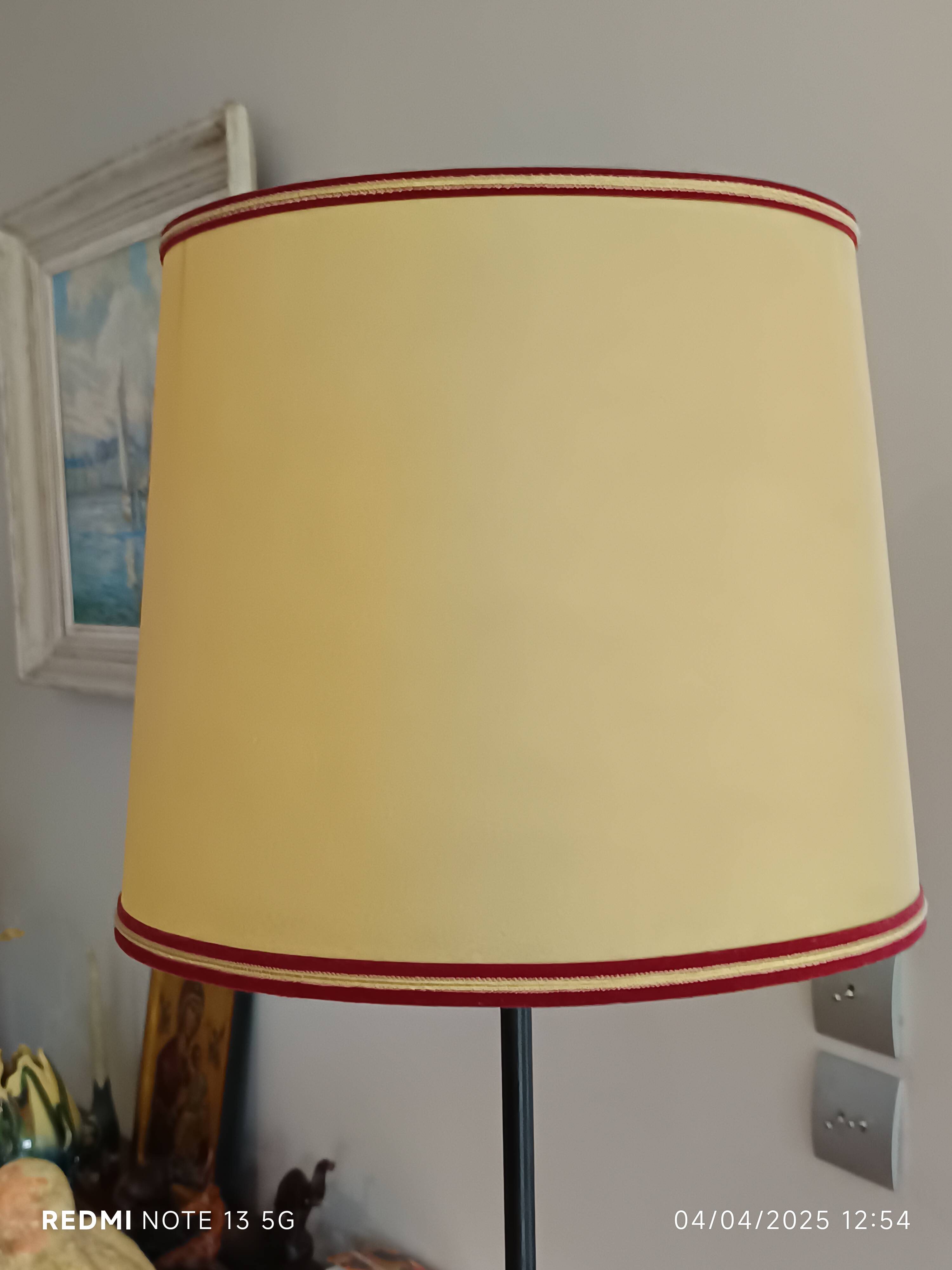 vintage wrought iron floor lamp with magazine rack 1960