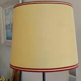 vintage wrought iron floor lamp with magazine rack 1960
