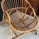 Vintage adult rattan armchair basket