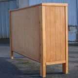 Buffet bois massif de la maison Regain, meuble de rangement bois, meuble de salon, meuble vintage
