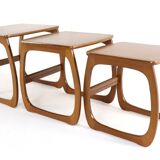 Set of 3 nesting tables nest of tables Nathan 'Hyde' vintage
