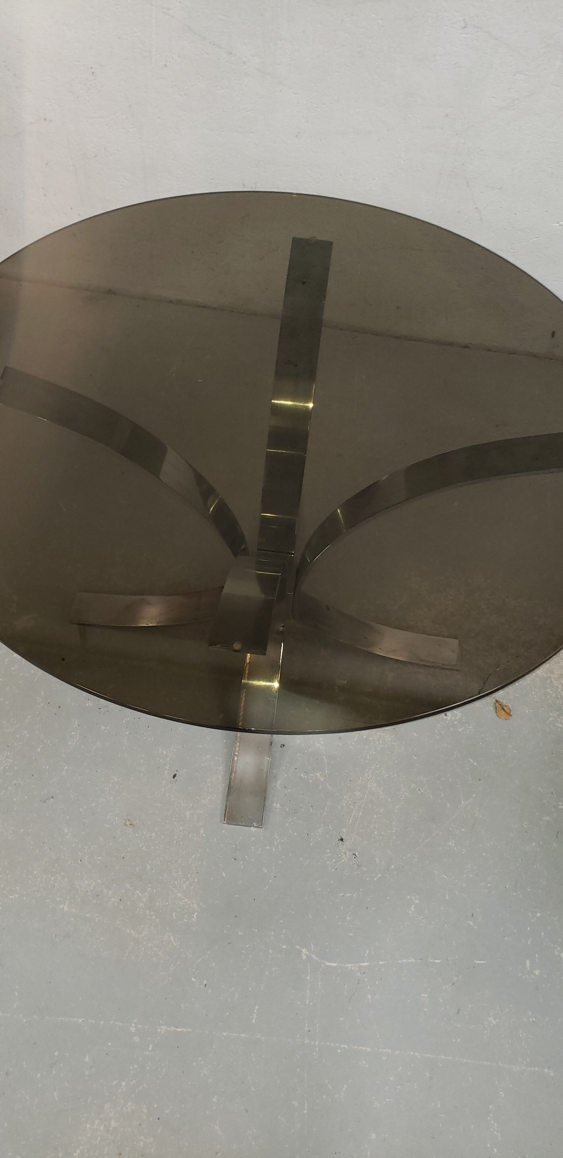 Round panel chrome smoked glass 70 years