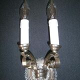 Pair of Art Deco applicator with 2 arms of light
