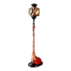 Lampe à poser lampadaire 'Oiseau' par ALDO TURA, parchemin peau de chèvre rouge, ca 1950