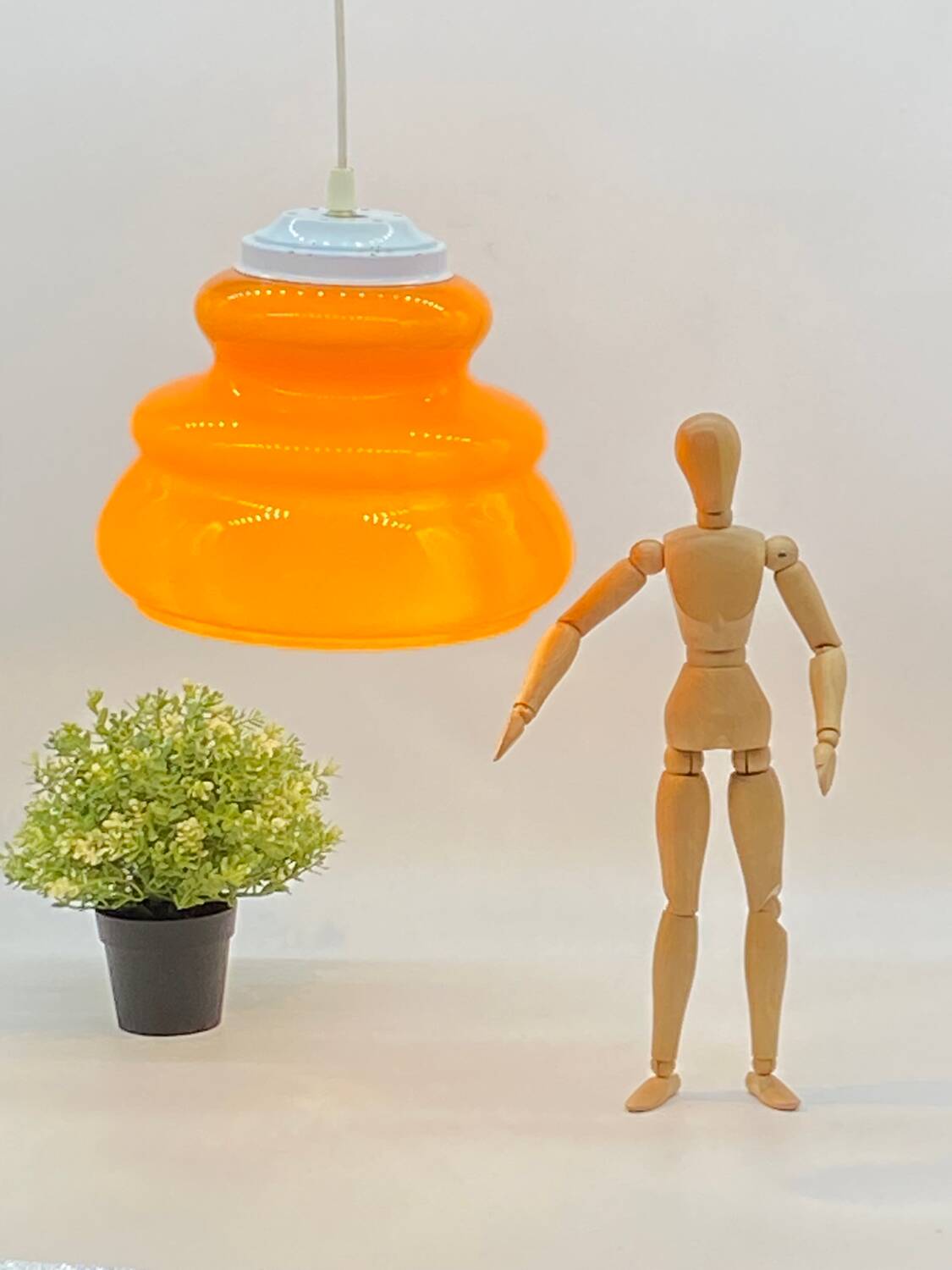 Vintage orange opal / opaline lamp / pendant 🧡🧡