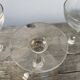 4 coupes à champagne en verre soufflé bullé 1900 
