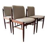 Set of 4 Scandinavian teak chairs, Denmark circa 1960.