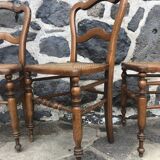 Set of 5 canned bistro chairs