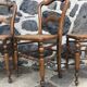 Set de 5 chaises bistrot cannées
