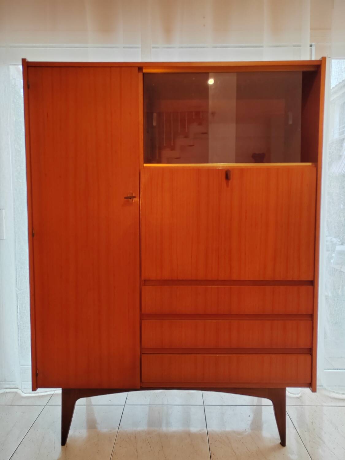Scandinavian wardrobe, Scandinavian secretary, storage furniture.