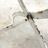 Set of two vintage foldable metal bistro chairs by Mathieu matego