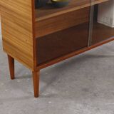 Vitrine vintage en teck, design du milieu du siècle, années 60-70