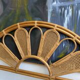 Vintage rattan headboard and peacock cannage