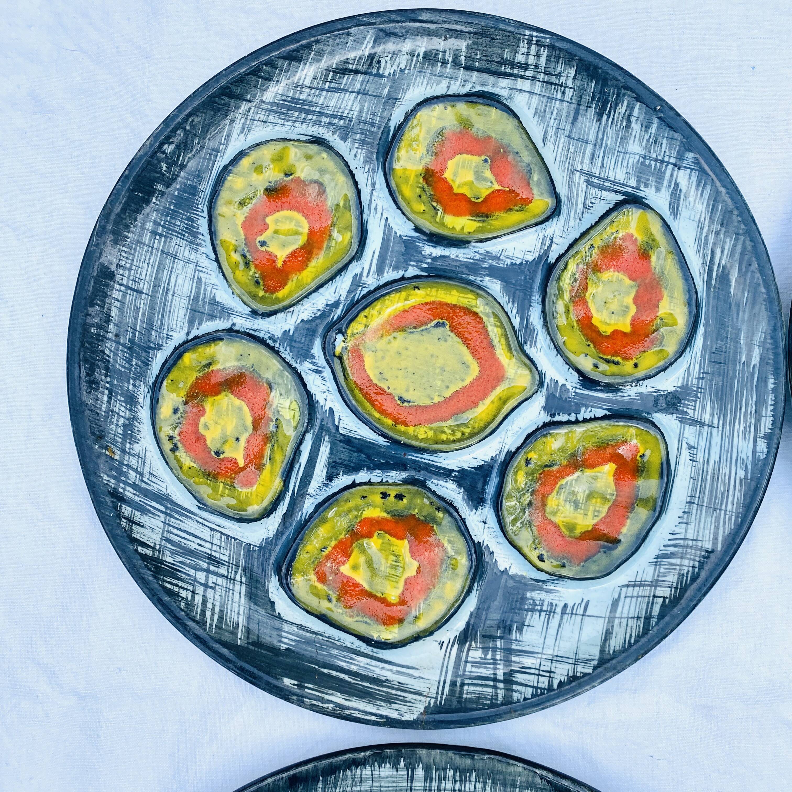 Mbfa pornic oyster plates, 1960