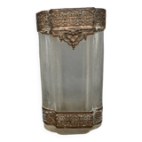 1900 soliflore vase decorated with a Louis XVI style brass gallery
