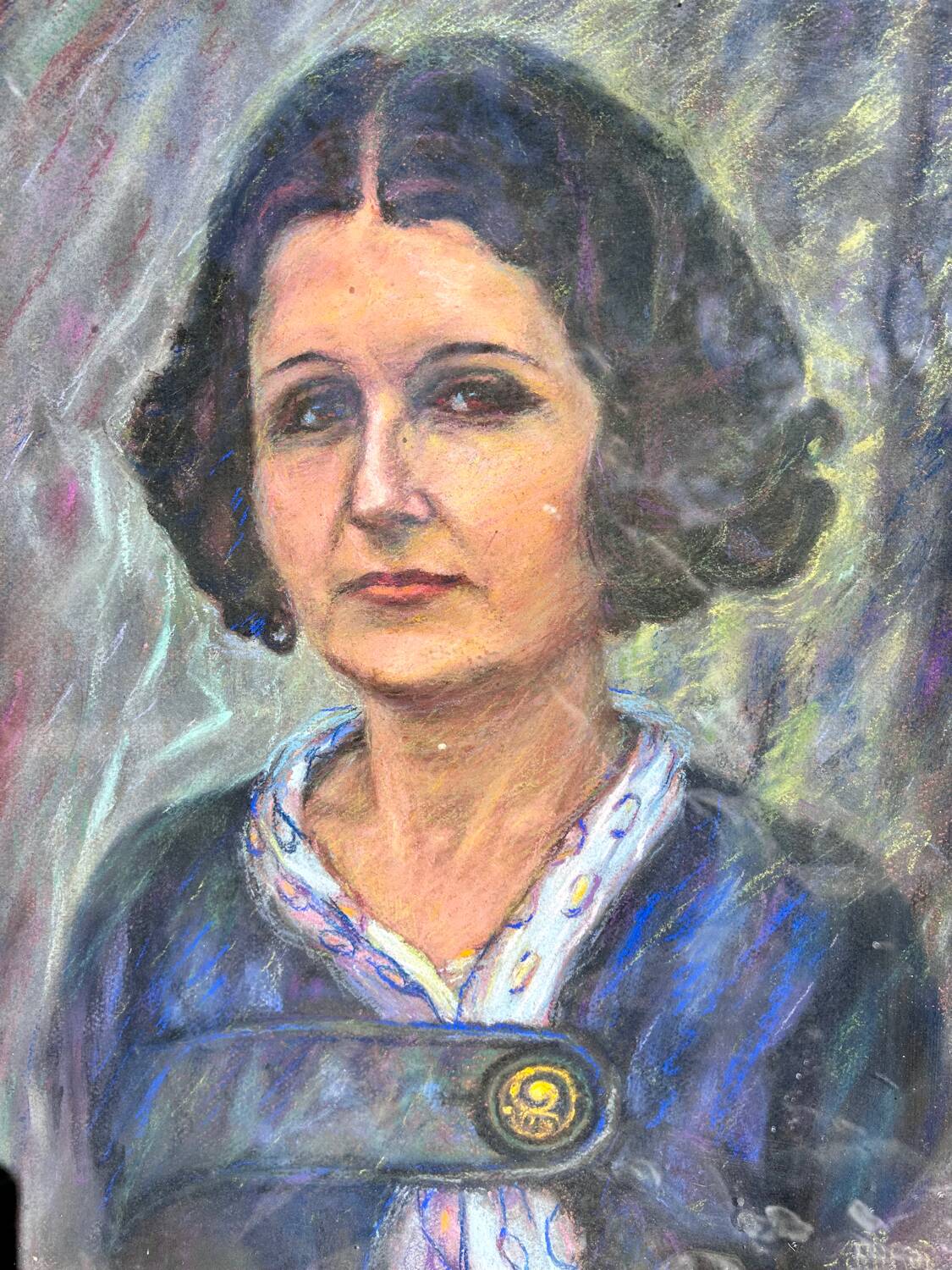 Pastel portrait painting