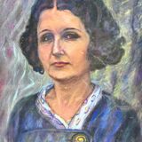 Pastel portrait painting