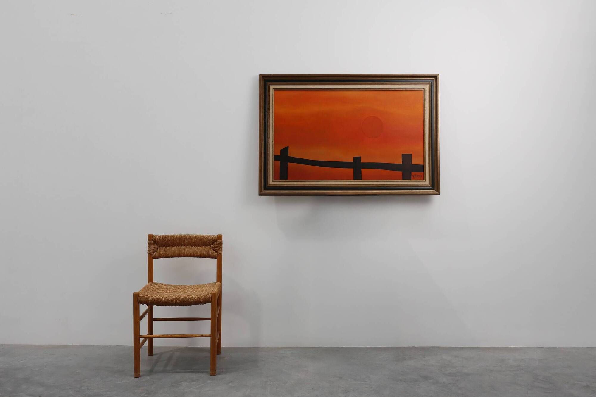 Mid-century Modern painting by Mia Duprez, Belgium, 1970