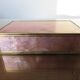 Pink mother-of-pearl and brass box 70s