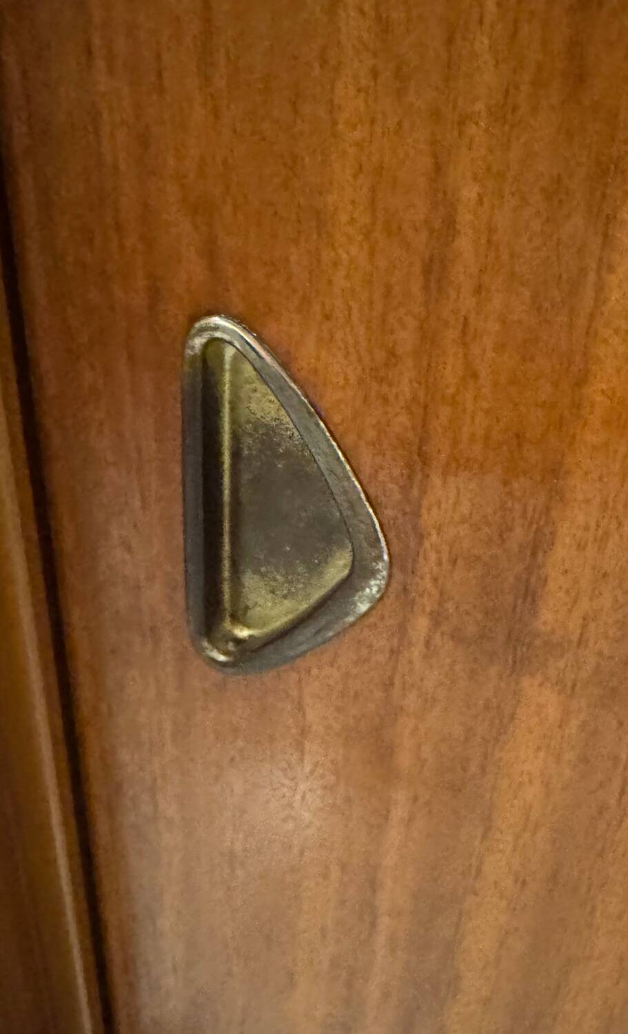 Vintage shoe cabinet with splayed legs