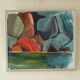 Original Swedish abstract oil painting on canvas "Abstract Rocks"