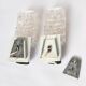 Pair of Targetti glass and chrome wall lights