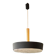 Jean Gandelin suspension in black lacquered sheet metal, white metal, brass, and diffuser in Cristalux/etched Plexiglas.