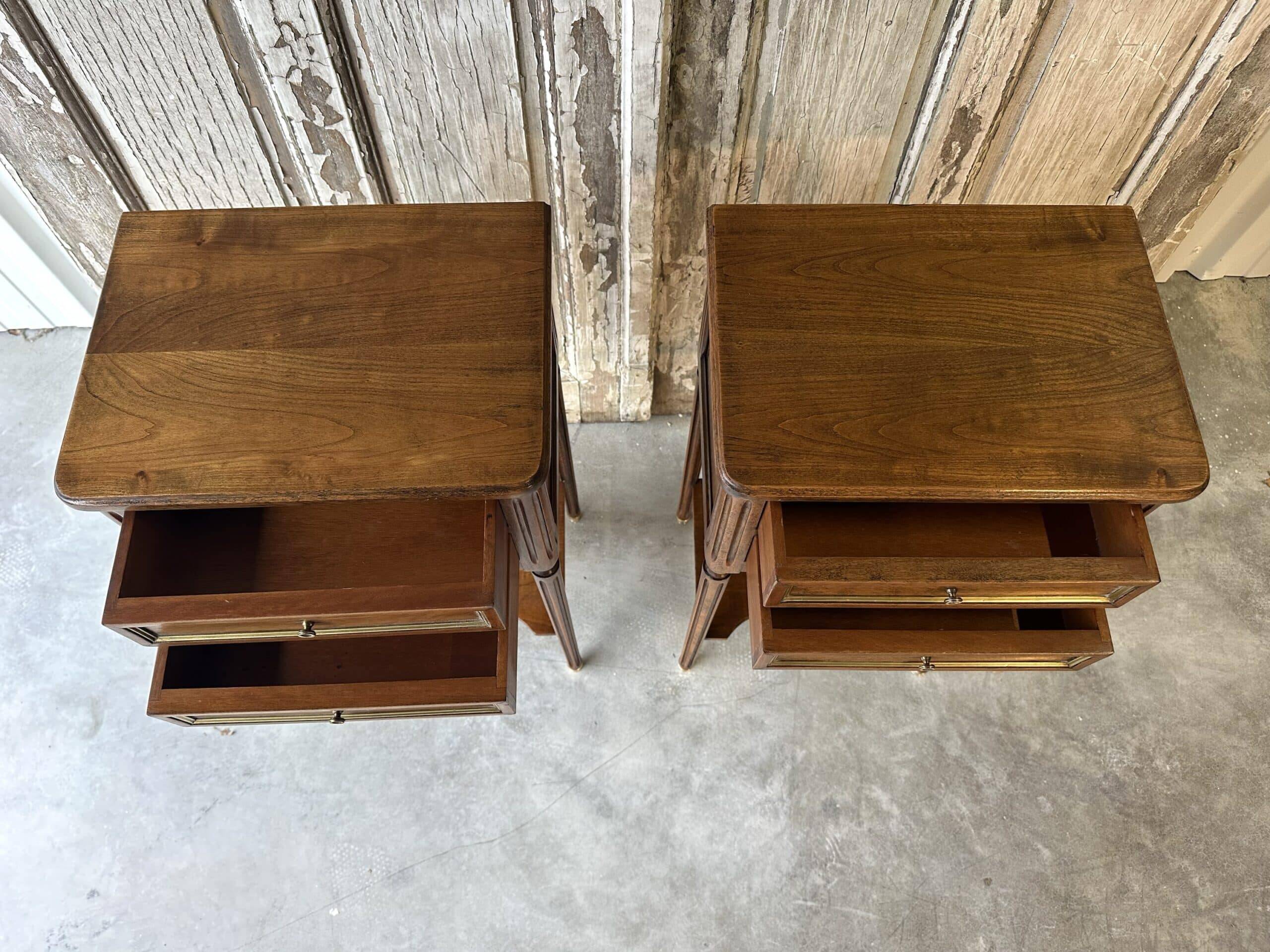 Pair of Louis XVI style bedside tables 1970s