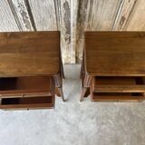 Pair of Louis XVI style bedside tables 1970s