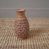 Vase soliflore braided natural fiber handcrafted bohemian country decoration