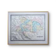 L'Autriche, carte ancienne, imprimée en 1852.