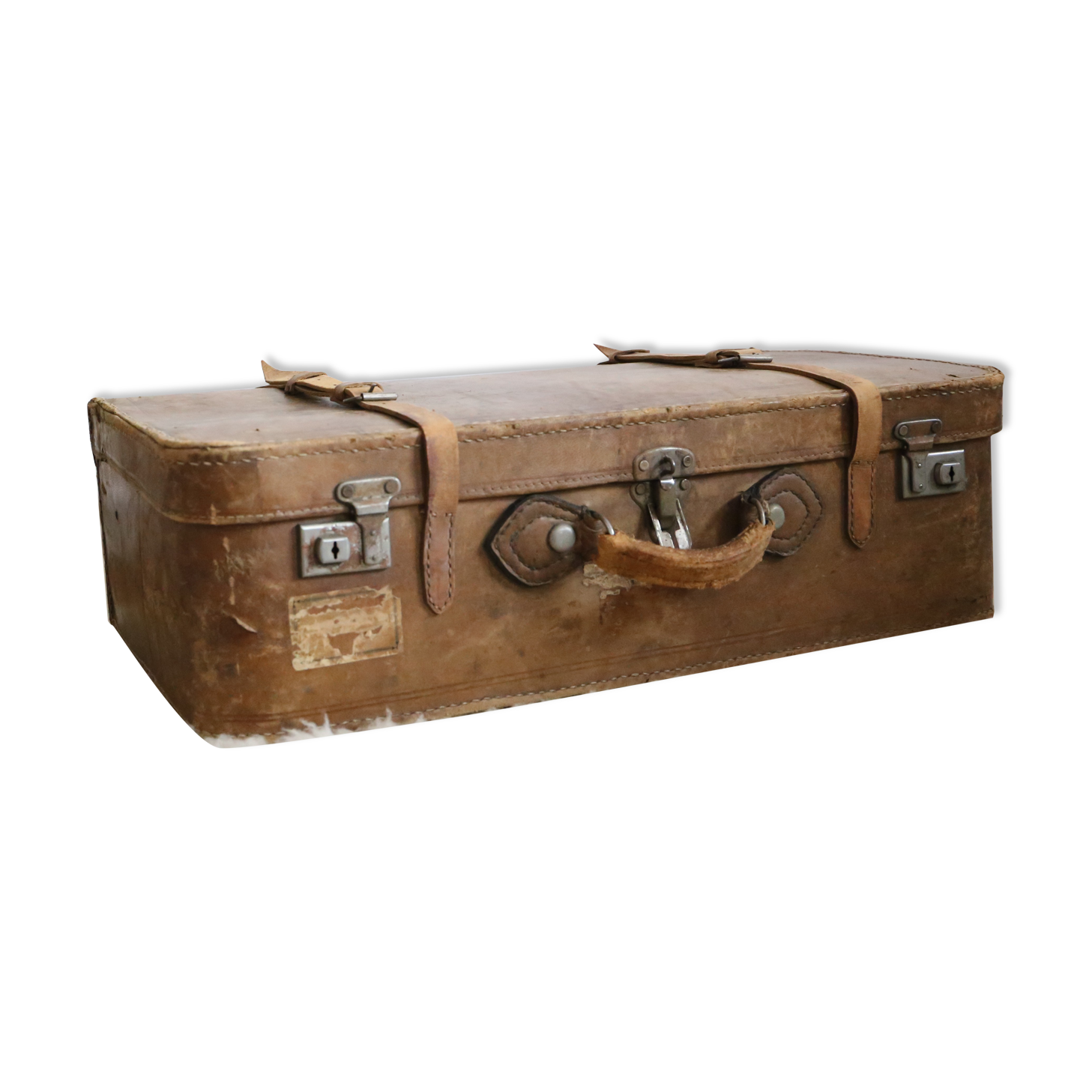 Pretty leather suitcase from the 40s/50s