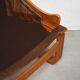 Pair of Danish armchairs in teak and leather 1970