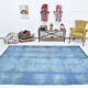 Blue vintage rug 209x294cm