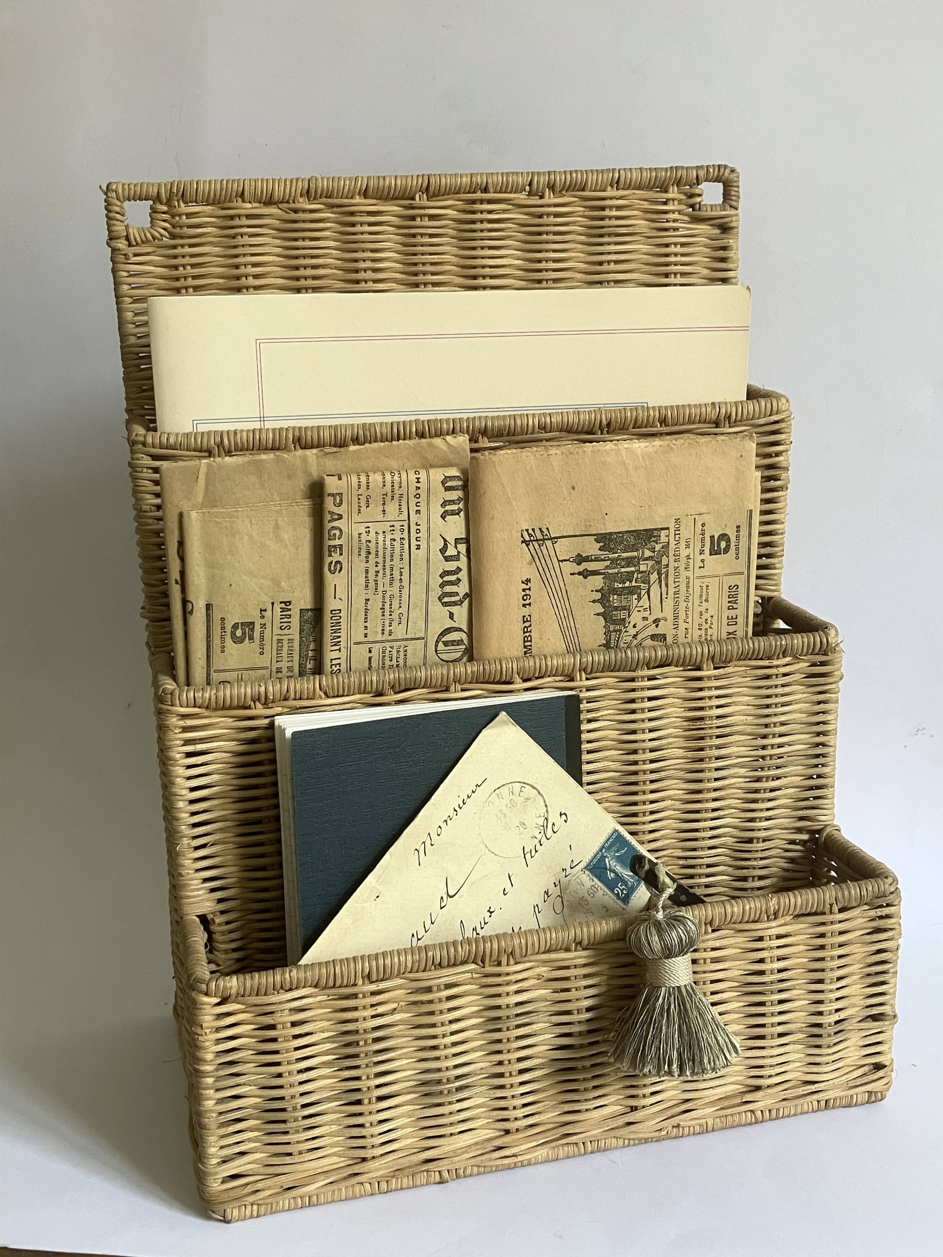 Woven wicker sorter