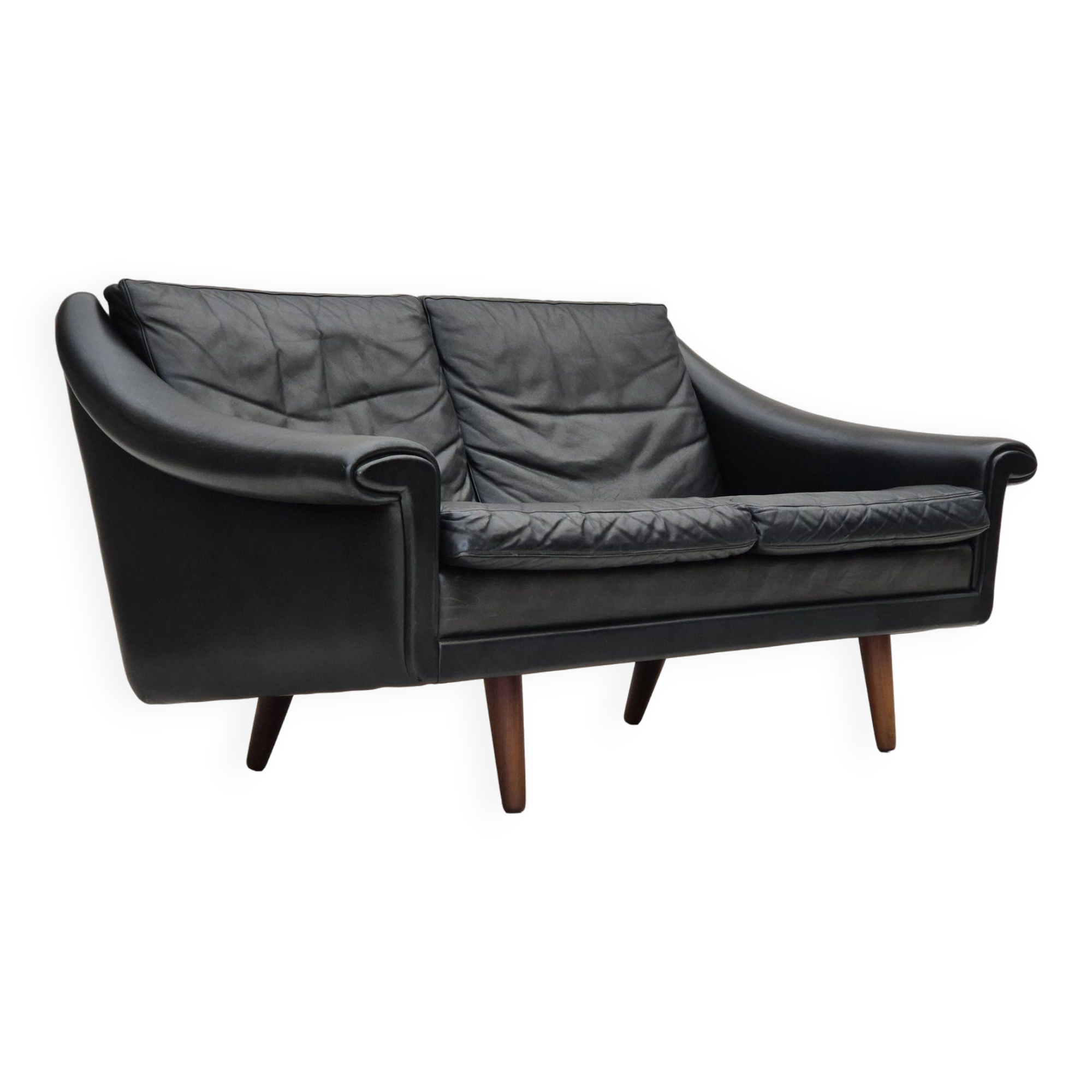 Années 1960, design danois d'Aage Christiansen pour Erhardsen & Andersen, canapé 2 places modèle "Matador".