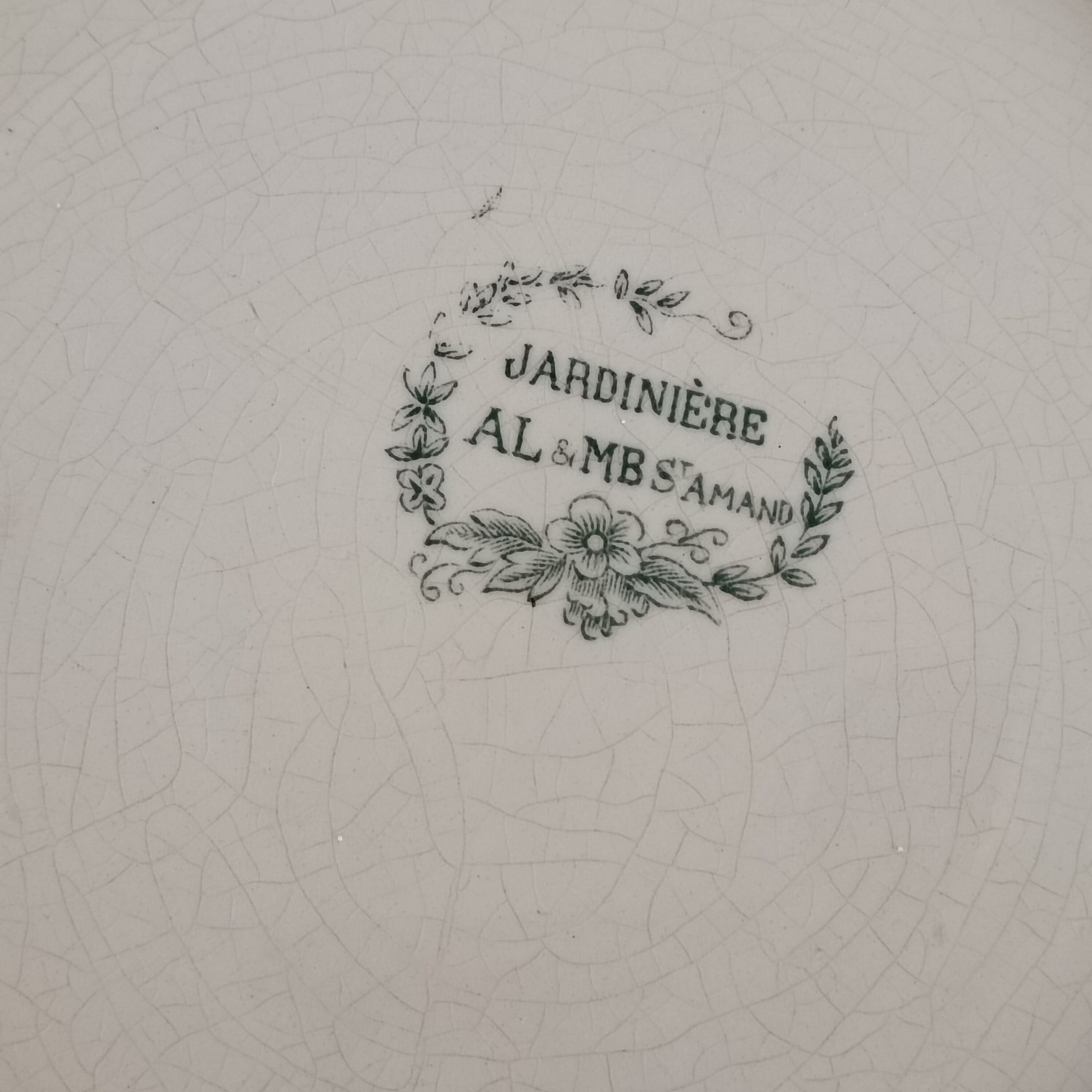 Old bowl in iron earth Saint Amand